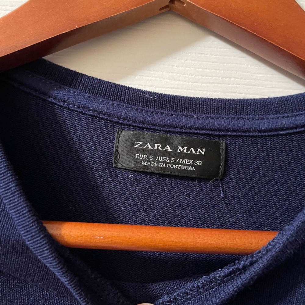 Zara navy blue shirt